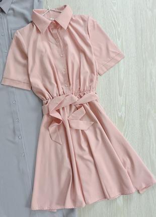 Нова рожева сукня з поясом