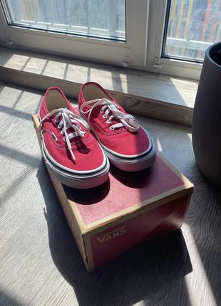 Красные кеды vans2 фото