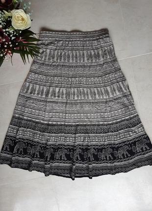 Вискозная юбка ярусная cotton traders, размер 142 фото