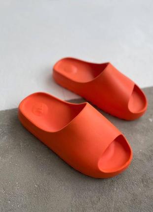 Сланцы оранжевые adidas yeezy slide orange box4 фото