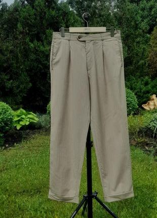 Мужские бежевые брюки/чиносы летние из шерсти1 фото