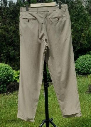 Чоловічі бежеві брюки/чіноси  літні з вовни5 фото