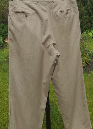 Мужские бежевые брюки/чиносы летние из шерсти10 фото