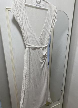 Сукня в горошок сукня біла в горошок на запах сукня6 фото