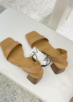 Zara 💋 босоножки кожа кемэл 35, 36, 37, 38, 39, 40р3 фото