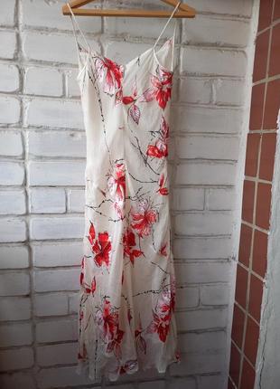 Супер актуальное шелковое платье слип в цветочный принт2 фото