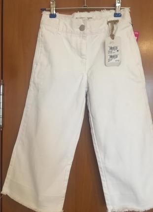 Широкі білі джинси плаццо для дівчинки