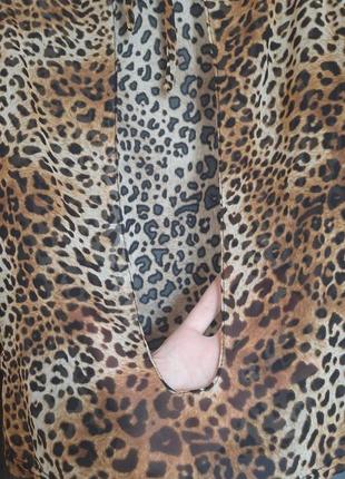 Сексуальная блуза кофта открытая спина леопардовый принт3 фото