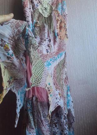 Дизайнерський сарафан -плаття на бретелях печворк бохо як save the queen desigual  cop.copine  від lulu-h8 фото