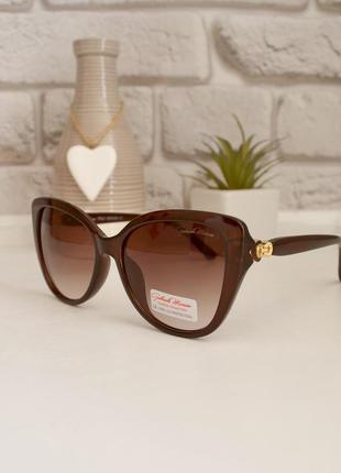 Очки солнцезащитные женские +чехол очки женские коричневые "kg"