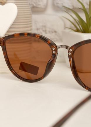 Очки солнцезащитные женские +чехол очки женские коричневые "kg"3 фото