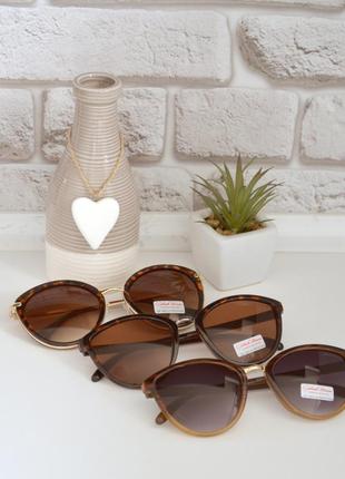 Очки солнцезащитные женские +чехол очки женские коричневые "kg"5 фото