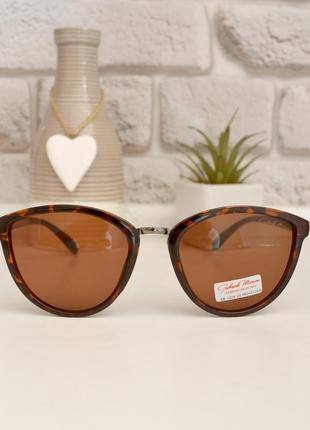 Очки солнцезащитные женские +чехол очки женские коричневые "kg"2 фото