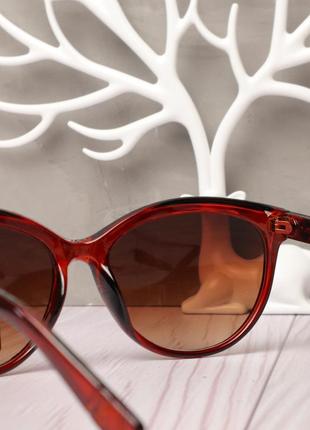 Очки солнцезащитные женские бабочка, очки солнцезащитные женские, очки солнцезащитные женские коричневые "kg"5 фото