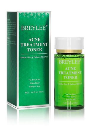 Тоник для лечения акне breylee acne treatment toner 100 мл очищающий поры "kg"1 фото