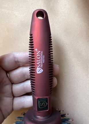 Щетка расческа для волос красная для укладки феном на крупные локоны3 фото