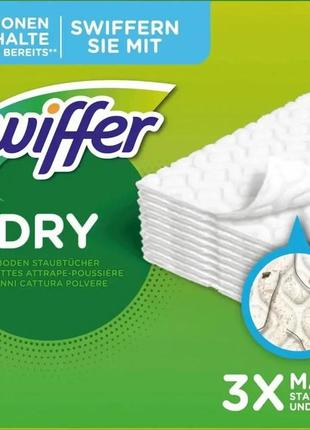 Сменные насадки для швабры swiffer  dry 18 trap+lock оригинал "kg"