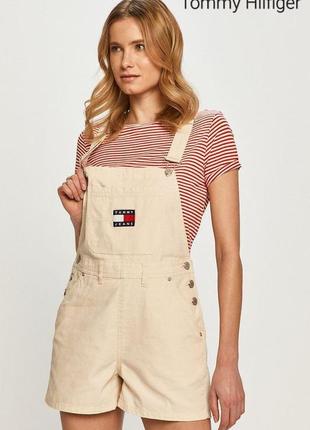 Жіночий джинсовий комбінезон tommy hilfiger dungaree shorts оригінал1 фото