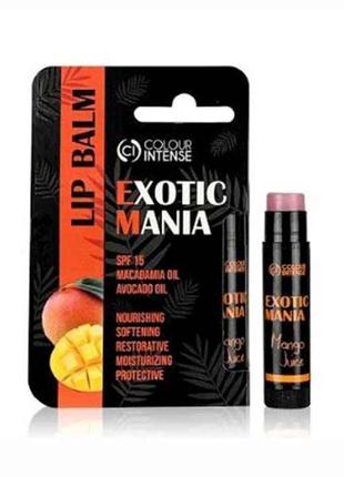 Бальзам для губ exotic mania 5г 02 сік манго тм colour intense "kg"