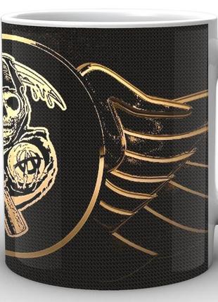 Кухоль geek land білий сини анархії sons of anarchy символ sa.002.14 "kg"