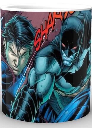 Кружка geekland белая бэтмен batman бэтмен комикс капитан америка и бэтмен bm.02.028 "kg"2 фото