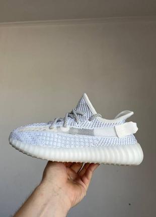 Женские текстильные кроссовки adidas yeezy boost. рефлектив.1 фото