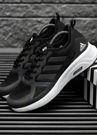 Мужские кроссовки adidas cloudfoam black white 41-42