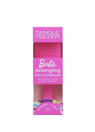 Щетка для волос tangle teezer &amp; barbie the wet detangler mini dopamine pink1 фото