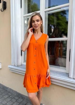 Платье женское короткое мини свободное легкое летнее на лето голубое желтое лиловое коричневое черное оранжевое нарядное повседневное