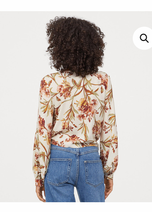 H&m квіткова блуза сорочка топ лонгслів3 фото
