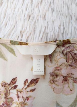H&m квіткова блуза сорочка топ лонгслів6 фото