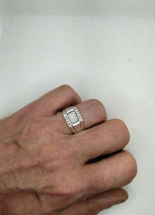 Мужское кольцо из серебра 925 пробы