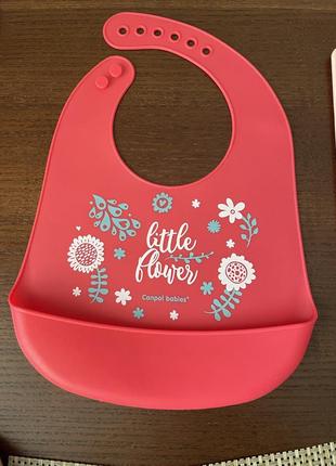 Силиконовая тарелка + силиконовый нагрудник