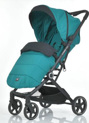 Коляска дитяча me 1099 lyra sea green (1шт) прогулянкова,регул.ручка,регул.спинки ременем,чорн.рама,зелений