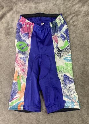 Велошорти, спортивні шорти nalini medico італію кольору різнобарвний, синьо-фіолетовий розмір l