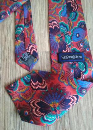 Яскравий шовковий галстук від yves saint laurent3 фото