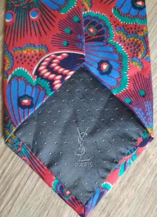 Яскравий шовковий галстук від yves saint laurent4 фото