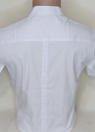 Стильная мужская тенниска белая noseda vk-0003 приталенная однотонная турция, мужская рубашка короткий рукав9 фото