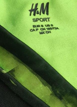 Шорти h&m sport неонового зеленого кольору4 фото