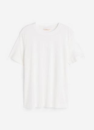 Футболка из смеси шелка и хлопка h&amp;m premium selection