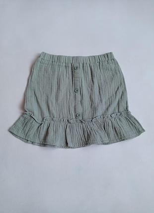 Primark. муслінова спідниця оливкова.