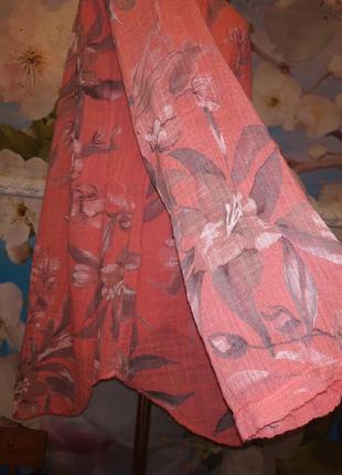 Льняная блуза,марлевка  италия 16-184 фото