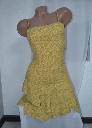 Горчичное платье сарафан2 фото
