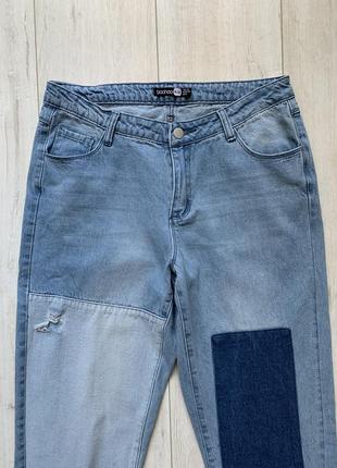 Прямые джинсы пэчворк2 фото