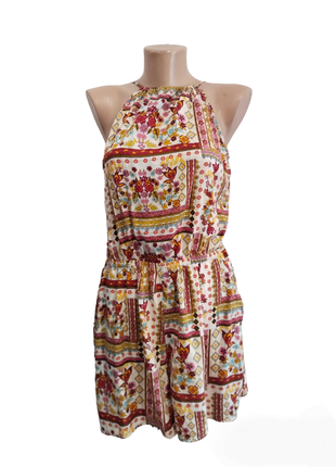 Комбинезон с цветами, вискоза