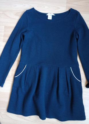 Синє строге плаття для школи тм h&amp;m., раз. 122-128.