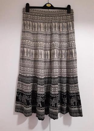 Вискозная юбка ярусная cotton traders, размер 147 фото