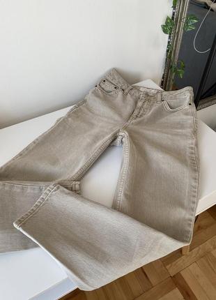 Джинсы мом mom бежевые женские светлые джинсы высокая посадка