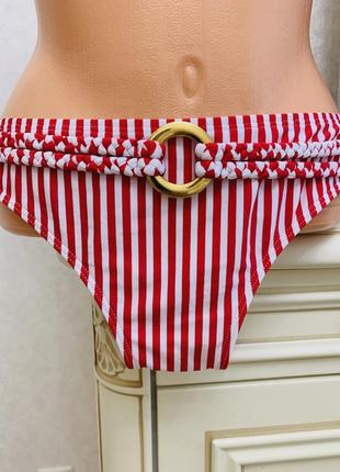 Шикарный раздельный купальник бикини в полоску известного бренда2 фото