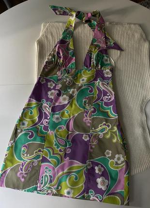 Летнее платье сарафан zara короткая с открытой спиной2 фото